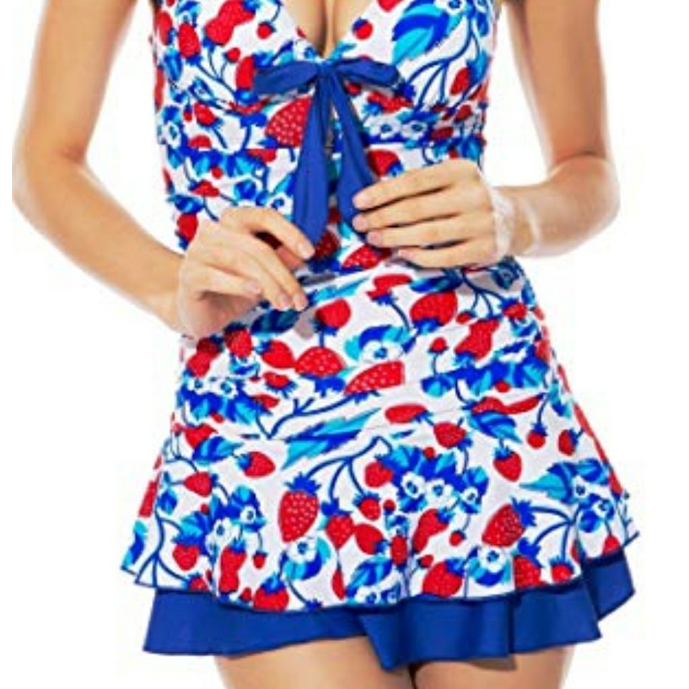 New* One-piece Strawberry Halter Swimsuit